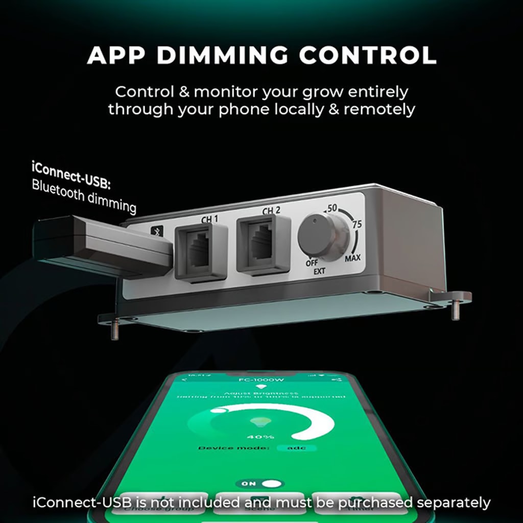 Mars Hydro Smart FC1000W-EVO Samsung LM301H CO2 1000 Watt LED Grow Light