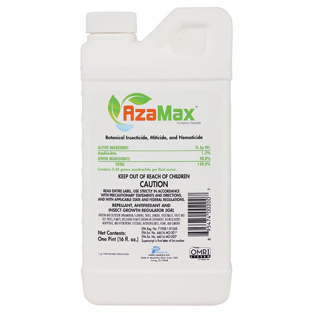 General Hydroponics AzaMax Insecticide, Miticide, & Nematicide Concentrate