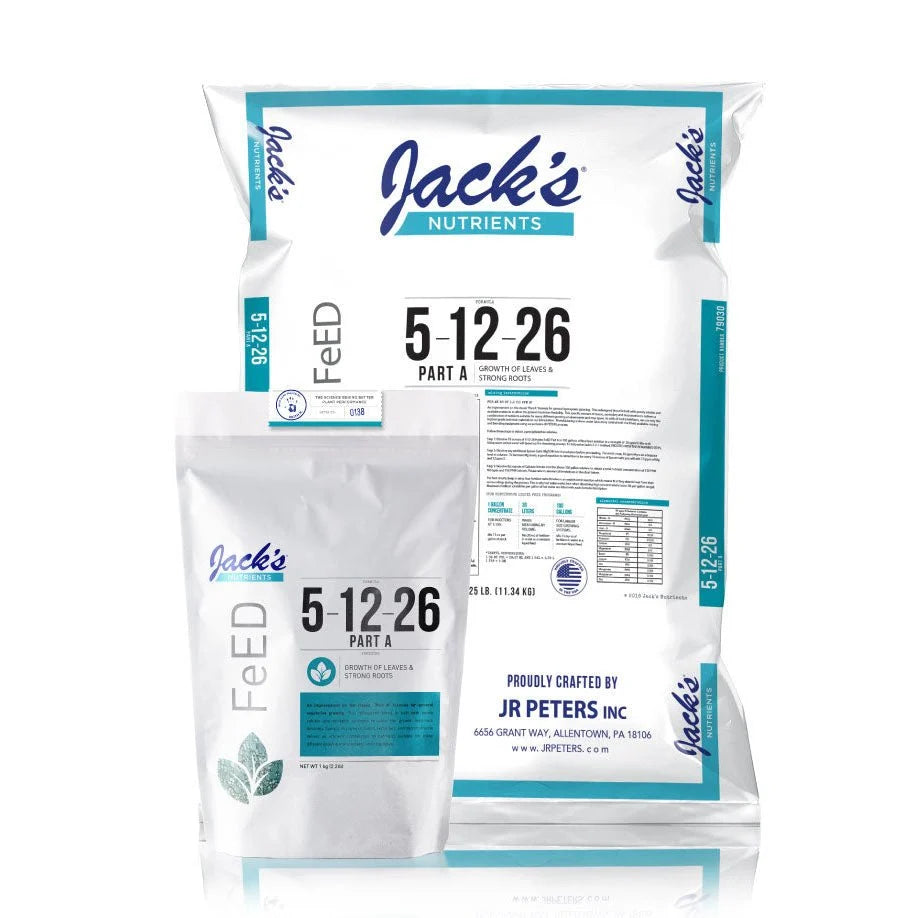 Jack's® Nutrients FeED 5-12-26 Fertilizer Part A - 25lb - For Greenhouse & Controlled Environment Crops
