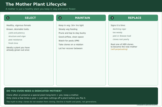 Cannabis Mother Plant: How to Select, Keep, Replace