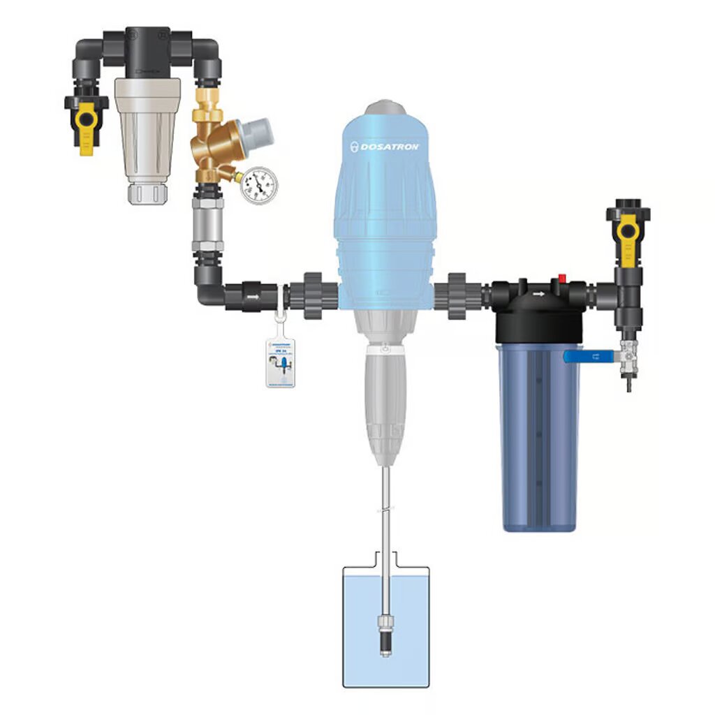 Dosatron Industrial Plumbing Kit with Mixing Chamber - 14 GPM