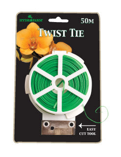 Hydrofarm Twist Tie 50 meters w/cutter