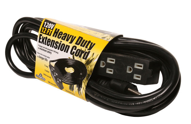 Extension Cord 120v 12ft 3 Outlets 14 gauge