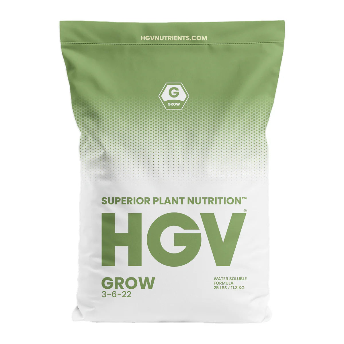 HGV Nutrients Growth Formula 3-6-22, 25 lbs.