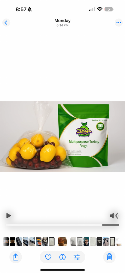 Multipurpose  Oven Bags/ Turkey Bags 18" x 24" 100 pcs by ZaBagz