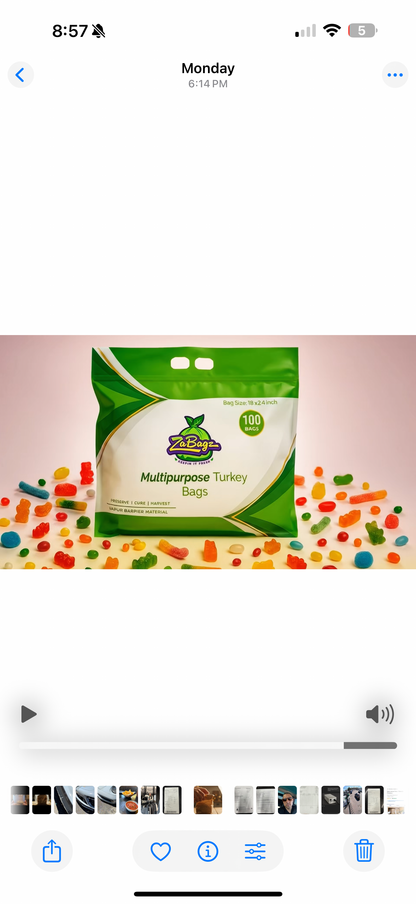 Multipurpose  Oven Bags/ Turkey Bags 18" x 24" 100 pcs by ZaBagz