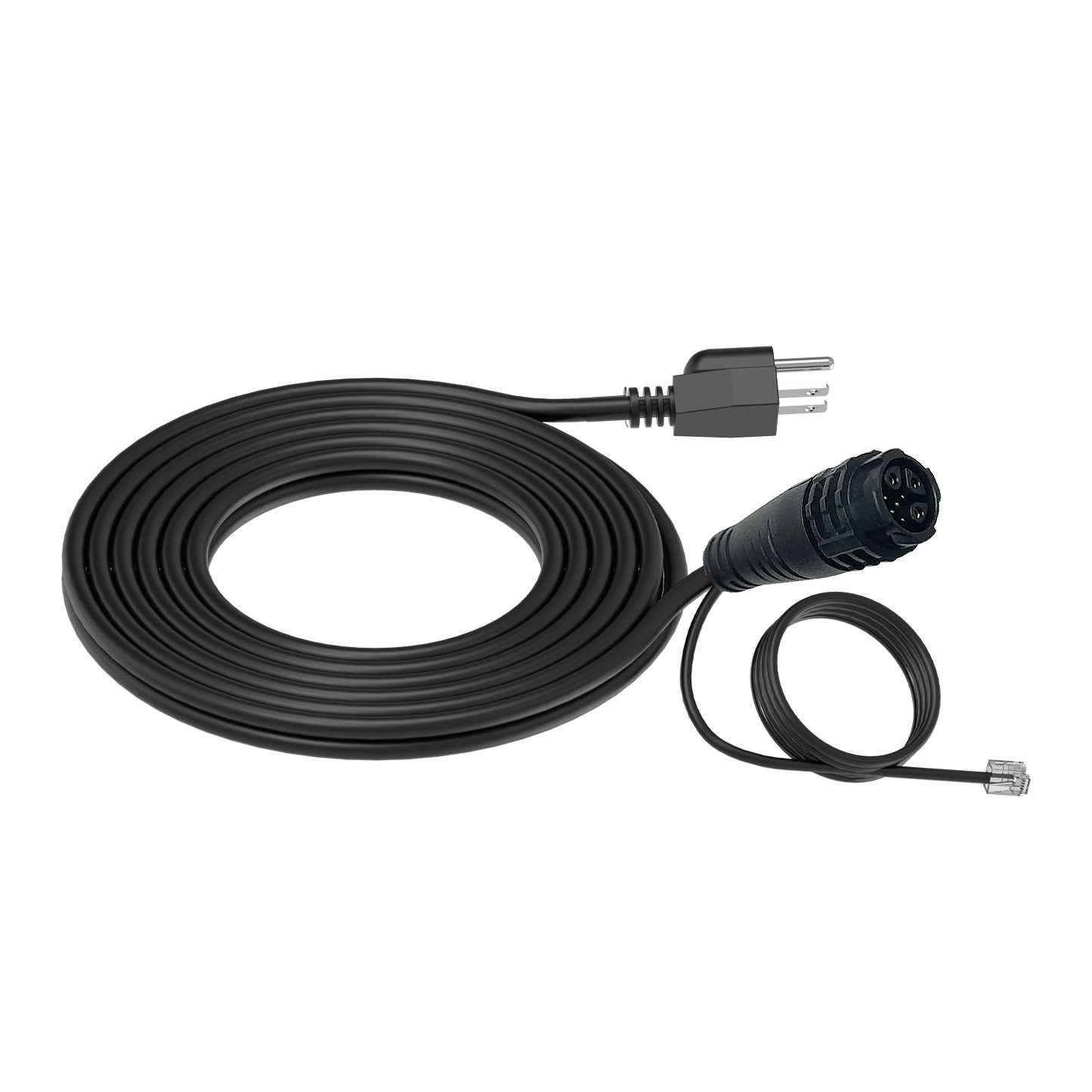 Under Canopy Light Power Cord 240V (NEMA 6-15P – double flat + ground) with attached Data Cable