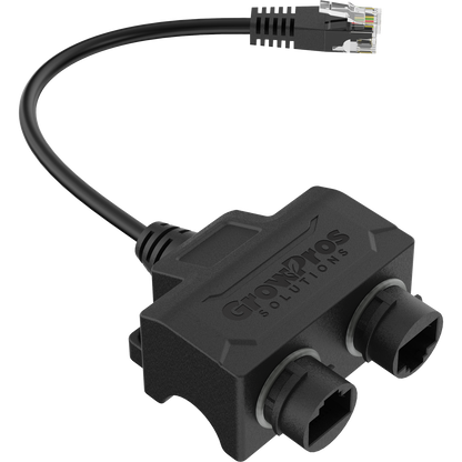 Black Male RJ12 6p6c to Female WP RJ45 8p8c Data Adapter