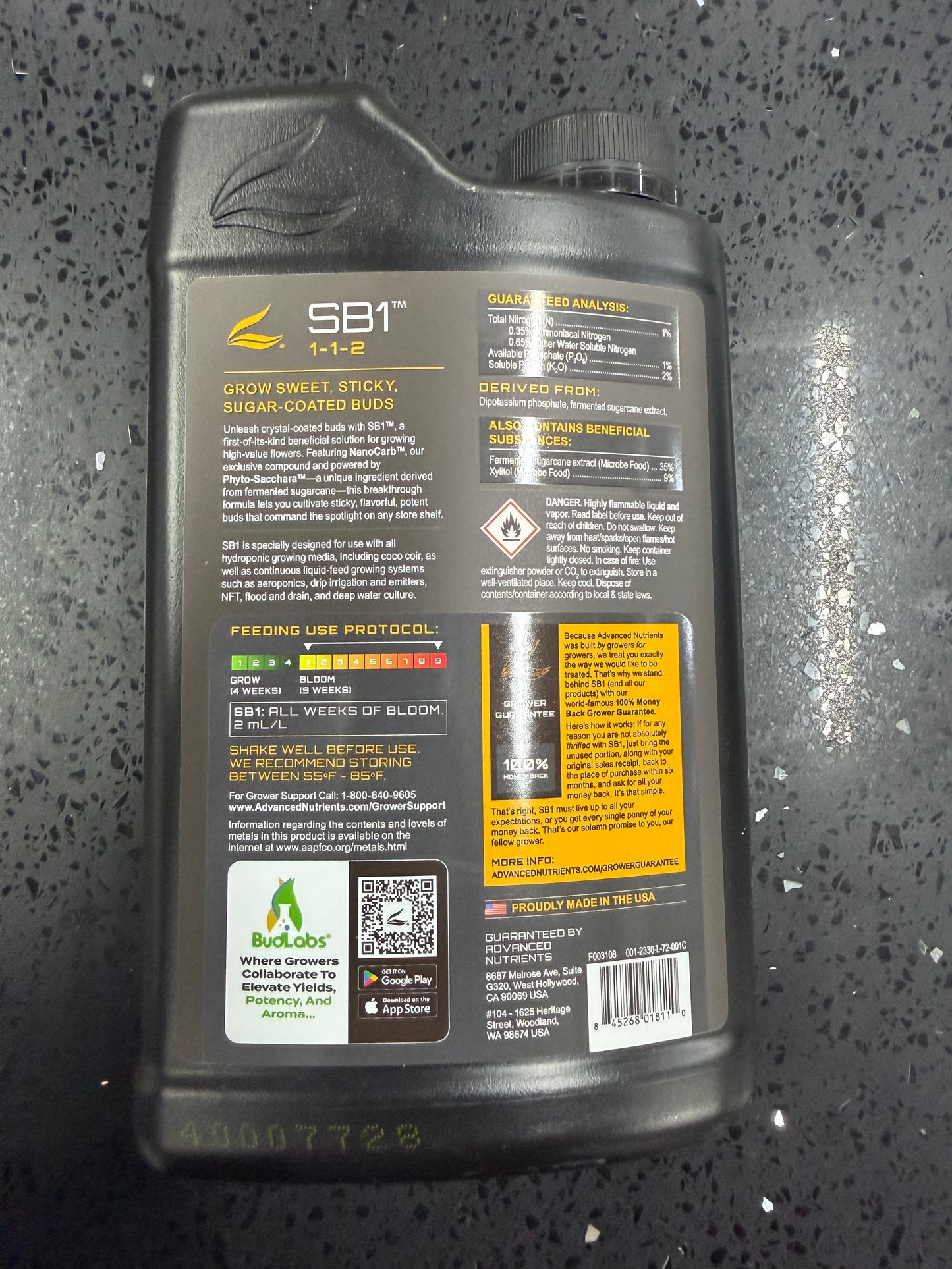 Advanced Nutrients SB1 8th Generation 1 Liter
