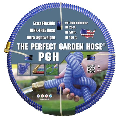 The Perfect Garden Hose 5/8 in. D X25ft, 50ft, 100 ft. L Light Duty Professional Grade Flexible Garden Hose