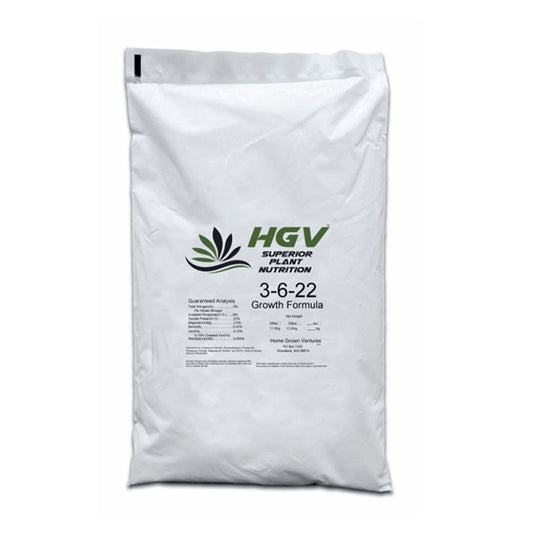 HGV Nutrients Growth Formula 3-6-22, 25 lbs.